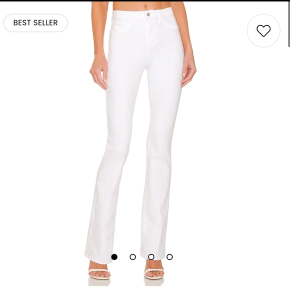 L'AGENCE Selma High Rise Sleek Baby Boot in Blanc Size 30 NWT - Picture 4 of 16